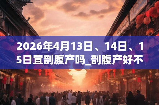2026年4月13日、14日、15日宜剖腹产吗_剖腹产好不好 2026年4月13日、14日、15日宜剖腹产吗_剖腹产好不好