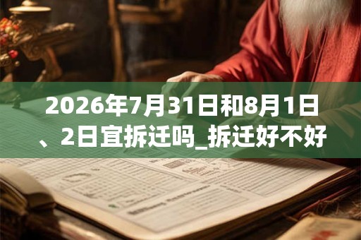 2026年7月31日和8月1日、2日宜拆迁吗_拆迁好不好