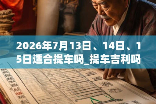 2026年7月13日、14日、15日适合提车吗_提车吉利吗