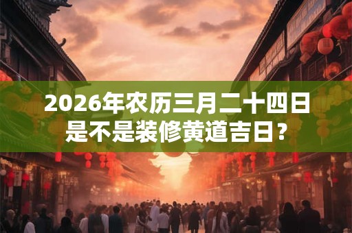 2026年农历三月二十四日是不是装修黄道吉日? 2026年农历三月二十四日是不是装修黄道吉日?