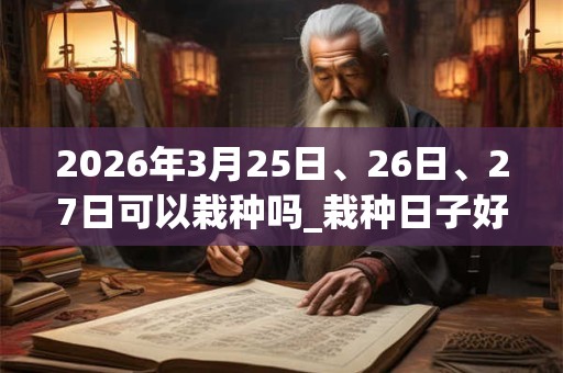 2026年3月25日、26日、27日可以栽种吗_栽种日子好吗 2026年3月25日、26日、27日可以栽种吗_栽种日子好吗