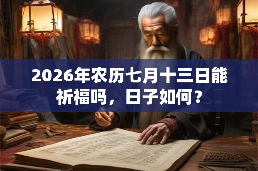 2026年农历七月十三日能祈福吗,日子如何? 2026年农历七月十三日能祈福吗,日子如何?