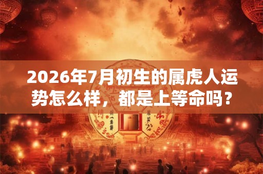2026年7月初生的属虎人运势怎么样,都是上等命吗? 2026年7月初生的属虎人运势怎么样,都是上等命吗?