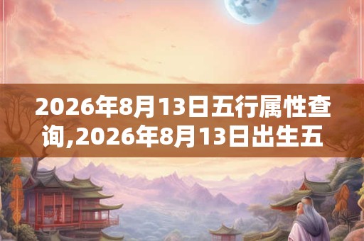 2026年8月13日五行属性查询,2026年8月13日出生五行属什么