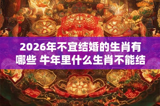 2026年不宜结婚的生肖有哪些 牛年里什么生肖不能结婚 2026年不宜结婚的生肖有哪些 牛年里什么生肖不能结婚