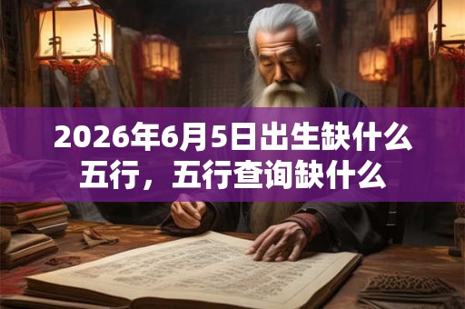 2026年6月5日出生缺什么五行,五行查询缺什么 2026年6月5日出生缺什么五行,五行查询缺什么