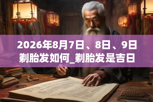 2026年8月7日、8日、9日剃胎发如何_剃胎发是吉日吗 2026年8月7日、8日、9日剃胎发如何_剃胎发是吉日吗