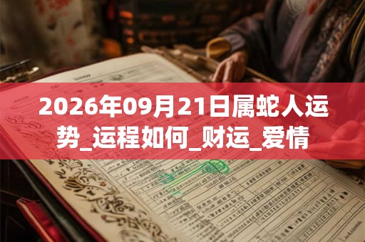 2026年09月21日属蛇人运势_运程如何_财运_爱情 2026年09月21日属蛇人运势_运程如何_财运_爱情