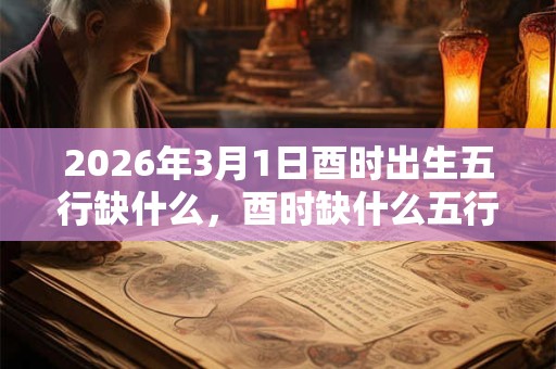 2026年3月1日酉时出生五行缺什么,酉时缺什么五行 2026年3月1日酉时出生五行缺什么,酉时缺什么五行