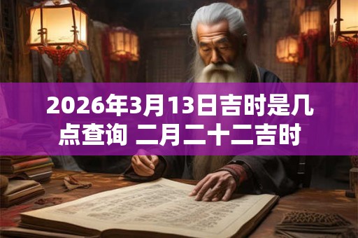 2026年3月13日吉时是几点查询 二月二十二吉时