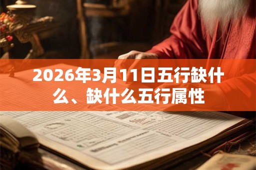 2026年3月11日五行缺什么、缺什么五行属性 2026年3月11日五行缺什么、缺什么五行属性