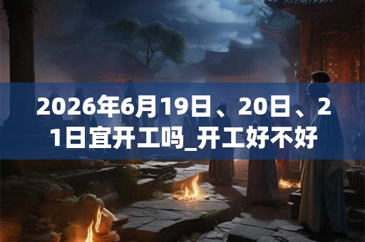 2026年6月19日、20日、21日宜开工吗_开工好不好