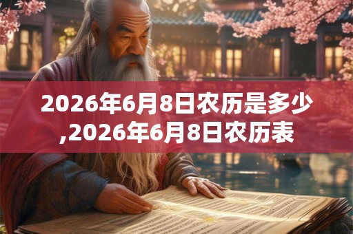 2026年6月8日农历是多少,2026年6月8日农历表 2026年6月8日农历是多少,2026年6月8日农历表