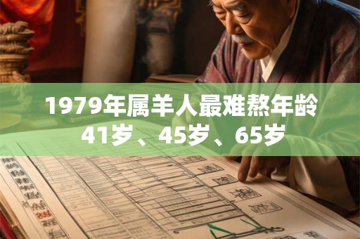 1979年属羊人最难熬年龄 41岁、45岁、65岁 1979年属羊人最难熬年龄 41岁、45岁、65岁
