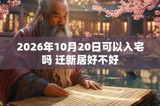 2026年10月20日可以入宅吗 迁新居好不好