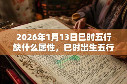 2026年1月13日巳时五行缺什么属性，巳时出生五行缺什么
