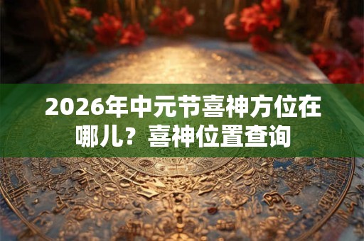 2026年中元节喜神方位在哪儿?喜神位置查询 2026年中元节喜神方位在哪儿?喜神位置查询
