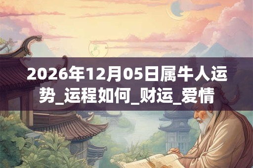 2026年12月05日属牛人运势_运程如何_财运_爱情
