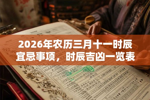 2026年农历三月十一时辰宜忌事项,时辰吉凶一览表 2026年农历三月十一时辰宜忌事项,时辰吉凶一览表