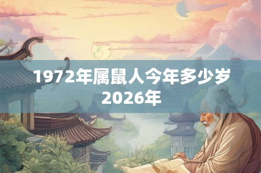 1972年属鼠人今年多少岁2026年 1972年属鼠人今年多少岁2026年