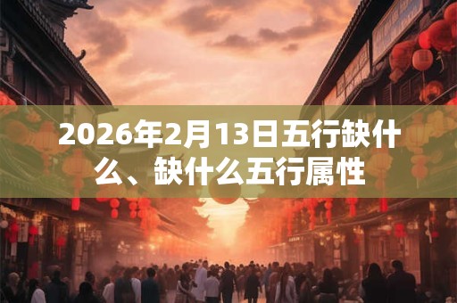 2026年2月13日五行缺什么、缺什么五行属性