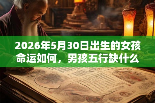 2026年5月30日出生的女孩命运如何,男孩五行缺什么 2026年5月30日出生的女孩命运如何,男孩五行缺什么