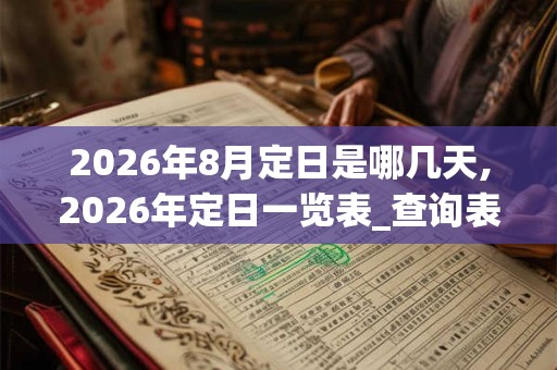 2026年8月定日是哪几天,2026年定日一览表_查询表 2026年8月定日是哪几天,2026年定日一览表_查询表