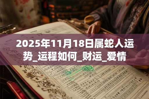 2025年11月18日属蛇人运势_运程如何_财运_爱情 2025年11月18日属蛇人运势_运程如何_财运_爱情