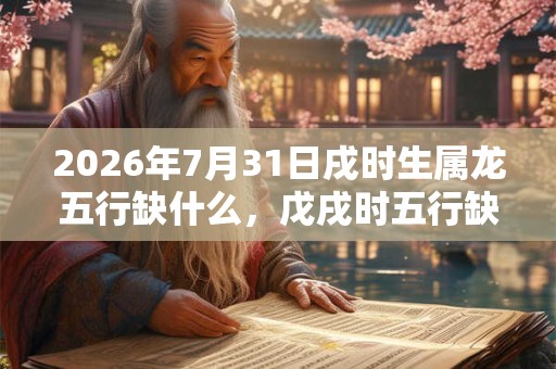 2026年7月31日戌时生属龙五行缺什么,戊戌时五行缺什么 2026年7月31日戌时生属龙五行缺什么,戊戌时五行缺什么