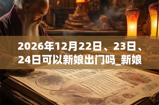 2026年12月22日、23日、24日可以新娘出门吗_新娘出门日子好吗 2026年12月22日、23日、24日可以新娘出门吗_新娘出门日子好吗