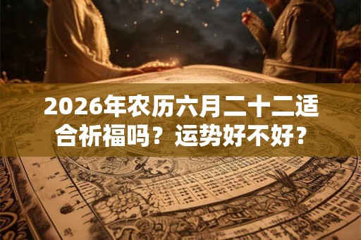 2026年农历六月二十二适合祈福吗?运势好不好? 2026年农历六月二十二适合祈福吗?运势好不好?