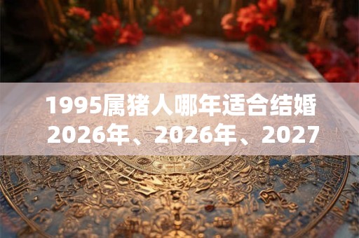 1995属猪人哪年适合结婚 2026年、2026年、2027年 1995属猪人哪年适合结婚 2026年、2026年、2027年