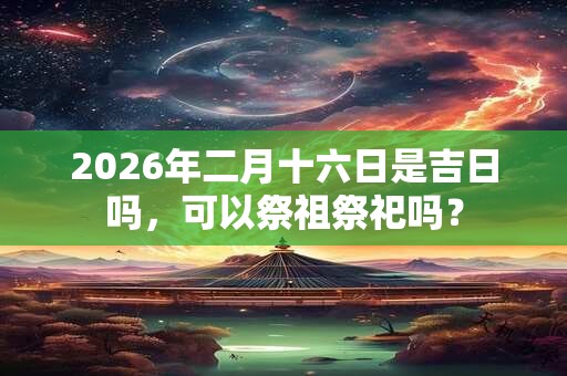 2026年二月十六日是吉日吗,可以祭祖祭祀吗? 2026年二月十六日是吉日吗,可以祭祖祭祀吗?