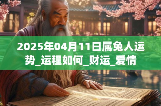 2025年04月11日属兔人运势_运程如何_财运_爱情 2025年04月11日属兔人运势_运程如何_财运_爱情