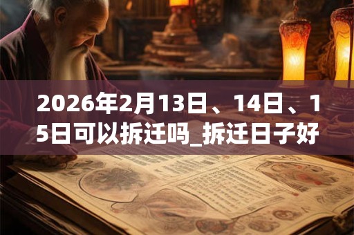 2026年2月13日、14日、15日可以拆迁吗_拆迁日子好吗 2026年2月13日、14日、15日可以拆迁吗_拆迁日子好吗