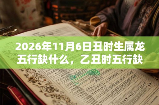 2026年11月6日丑时生属龙五行缺什么，乙丑时五行缺什么