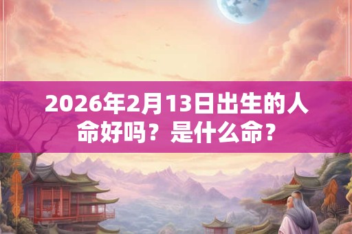 2026年2月13日出生的人命好吗?是什么命? 2026年2月13日出生的人命好吗?是什么命?