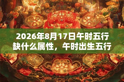 2026年8月17日午时五行缺什么属性,午时出生五行缺什么 2026年8月17日午时五行缺什么属性,午时出生五行缺什么