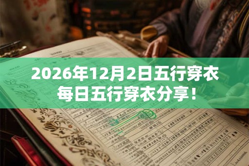 2026年12月2日五行穿衣 每日五行穿衣分享! 2026年12月2日五行穿衣 每日五行穿衣分享!