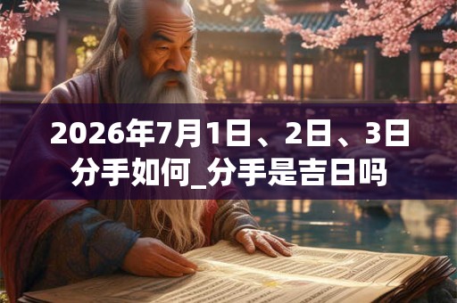 2026年7月1日、2日、3日分手如何_分手是吉日吗 2026年7月1日、2日、3日分手如何_分手是吉日吗
