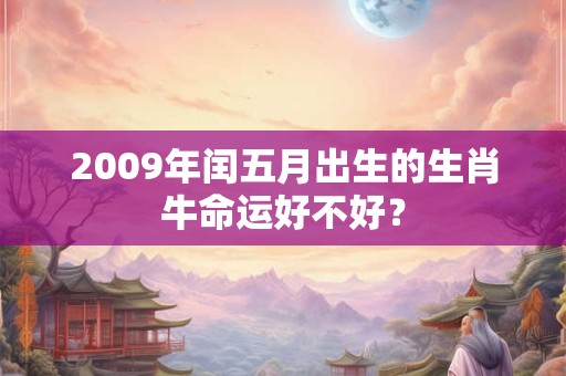 2009年闰五月出生的生肖牛命运好不好？