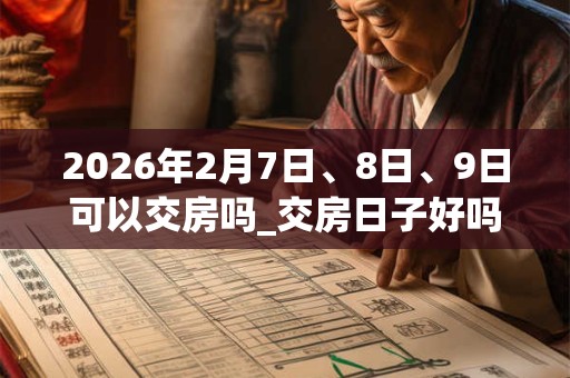 2026年2月7日、8日、9日可以交房吗_交房日子好吗
