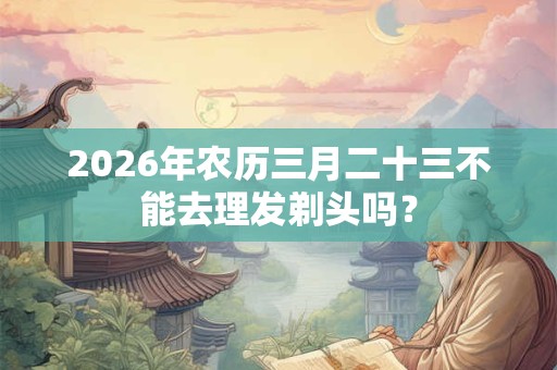2026年农历三月二十三不能去理发剃头吗？