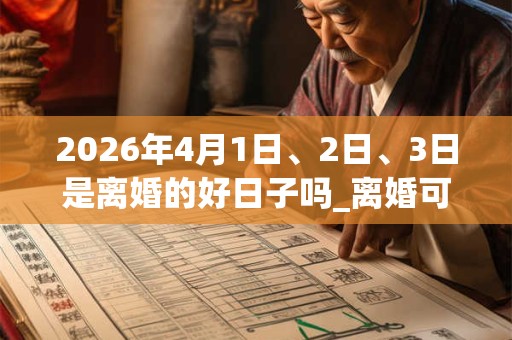 2026年4月1日、2日、3日是离婚的好日子吗_离婚可以吗 2026年4月1日、2日、3日是离婚的好日子吗_离婚可以吗