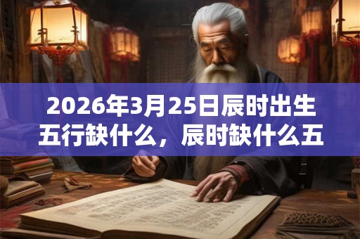 2026年3月25日辰时出生五行缺什么，辰时缺什么五行