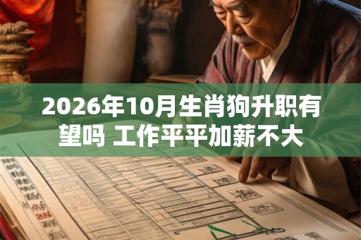2026年10月生肖狗升职有望吗 工作平平加薪不大 2026年10月生肖狗升职有望吗 工作平平加薪不大