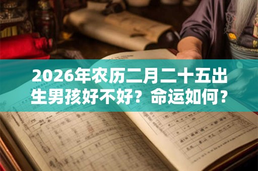 2026年农历二月二十五出生男孩好不好?命运如何? 2026年农历二月二十五出生男孩好不好?命运如何?