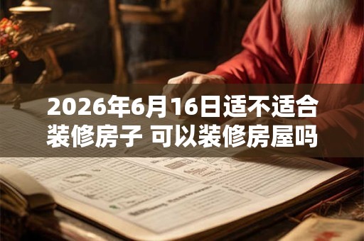 2026年6月16日适不适合装修房子 可以装修房屋吗 2026年6月16日适不适合装修房子 可以装修房屋吗