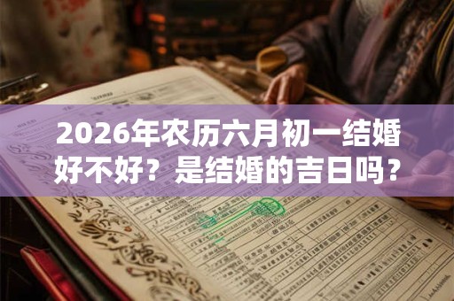 2026年农历六月初一结婚好不好?是结婚的吉日吗? 2026年农历六月初一结婚好不好?是结婚的吉日吗?