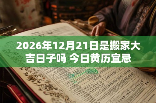 2026年12月21日是搬家大吉日子吗 今日黄历宜忌 2026年12月21日是搬家大吉日子吗 今日黄历宜忌